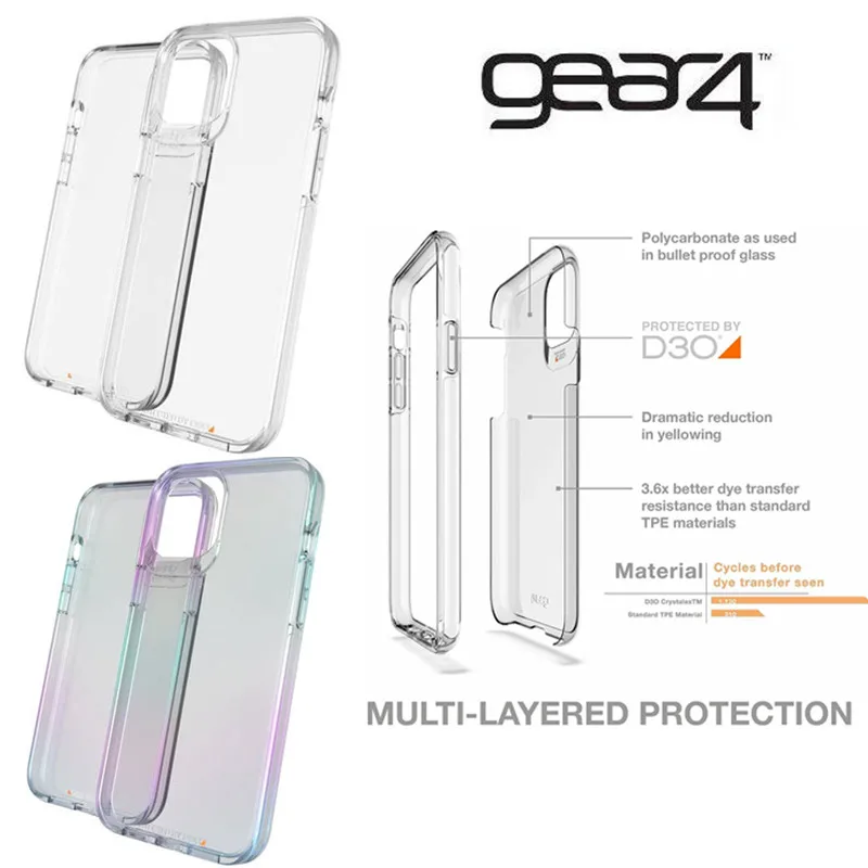 

Original Gear4 Gear 4 Crystal Palace Case Drop Impact Protection Cover For iPhone 11 12 13 14 Pro For iPhone 11 13 14 Pro MAX