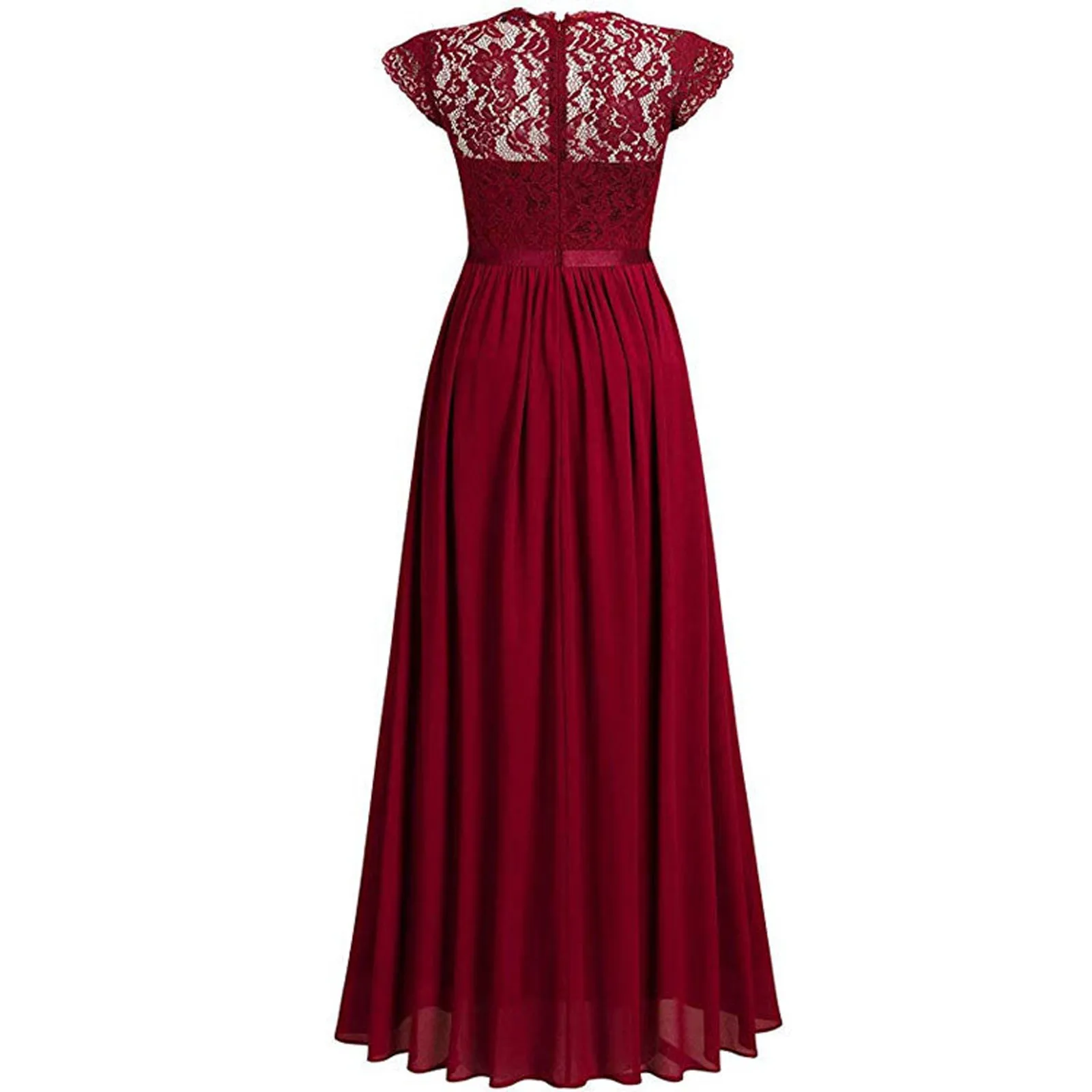 

Summer Lace Chiffon Long Maxi Dress Casual Fashion Bridesmaids Swing Dress Sundress Ladies Women Evening Party Dress Vestidos