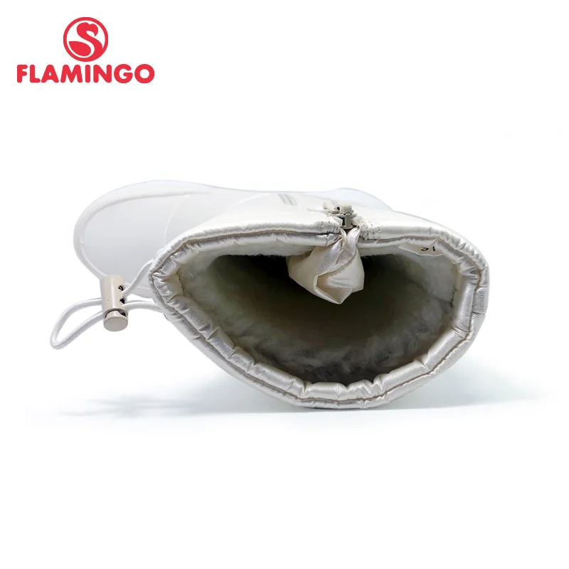 Зимние теплые ботинки с фламинго и шерстью Нескользящие Детские зимние высокого