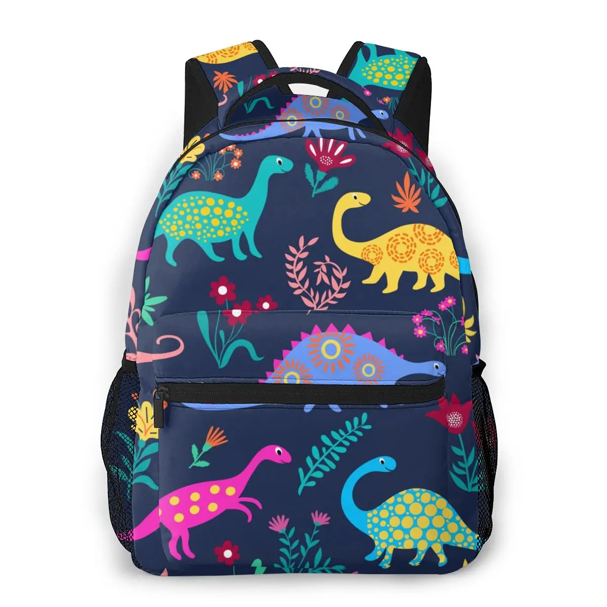 

Повседневный Рюкзак с милыми динозаврами, разноцветный дорожный школьный ранец с карманами для мальчиков и студентов