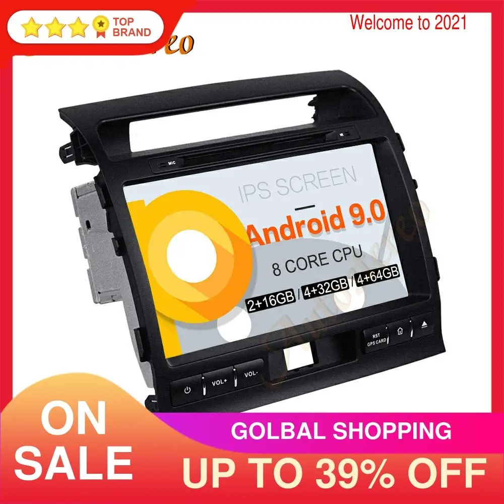 

Автомобильный DVD-плеер Android 9.0 PX5/PX6, мультимедийный плеер с GPS-навигацией для TOYOTA LAND CRUISER LC200 9,0-2015, автомобильное радио, головное устройство