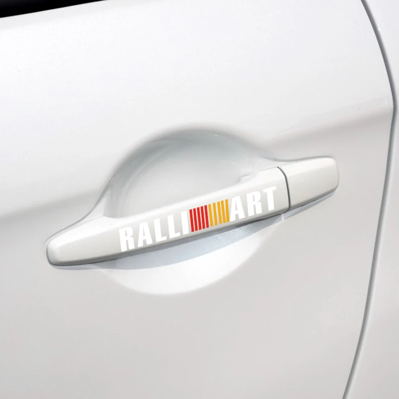 4pcs RALLI ART car door handle sticker sports Auto Ralliart for mitsubishis lancer asx outlander pajero galant | Автомобили и