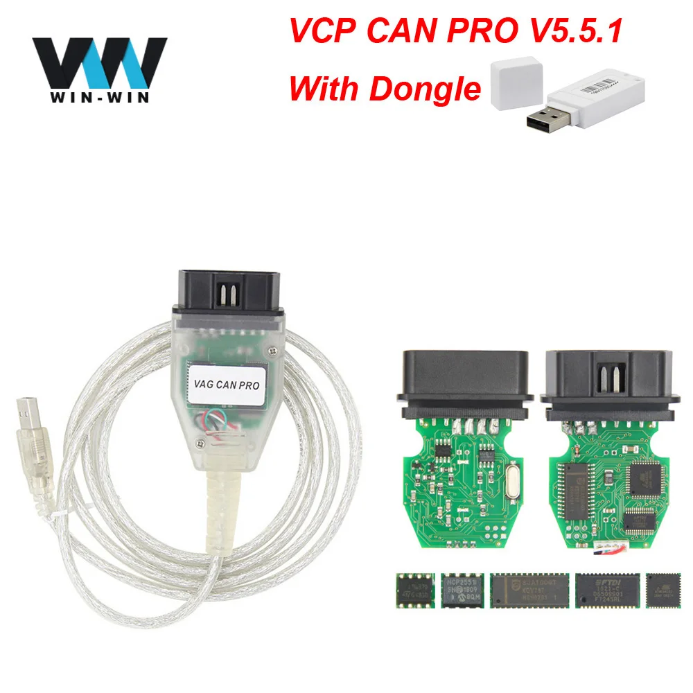 VCP VAG CAN PRO V5.5.1 K-line OBD 2 OBD2 автомобильный диагностический инструмент VCP CAN PRO сканер кабель для VAG K line CAN BUS кабель PK ODIS