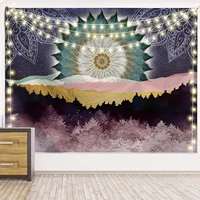 mandala sunflower tapestry mountain forest tapestries moon landscape wall haning bohemia boho trippy mystic aesthetic home decor
