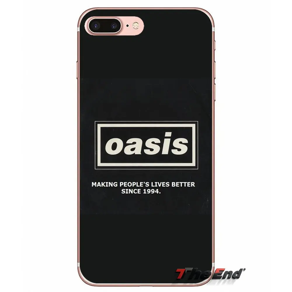 Oasis rock Band мягкий прозрачный просвечивающийся чехол Чехлы для Apple IPhone X 4 4S 5 5S SE 5C 6 6s 7