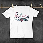Летняя футболка для детей HAKUNA MATATA Harajuku с буквенным принтом, модная футболка с изображением короля льва, детские топы, удобные, четыре сезона
