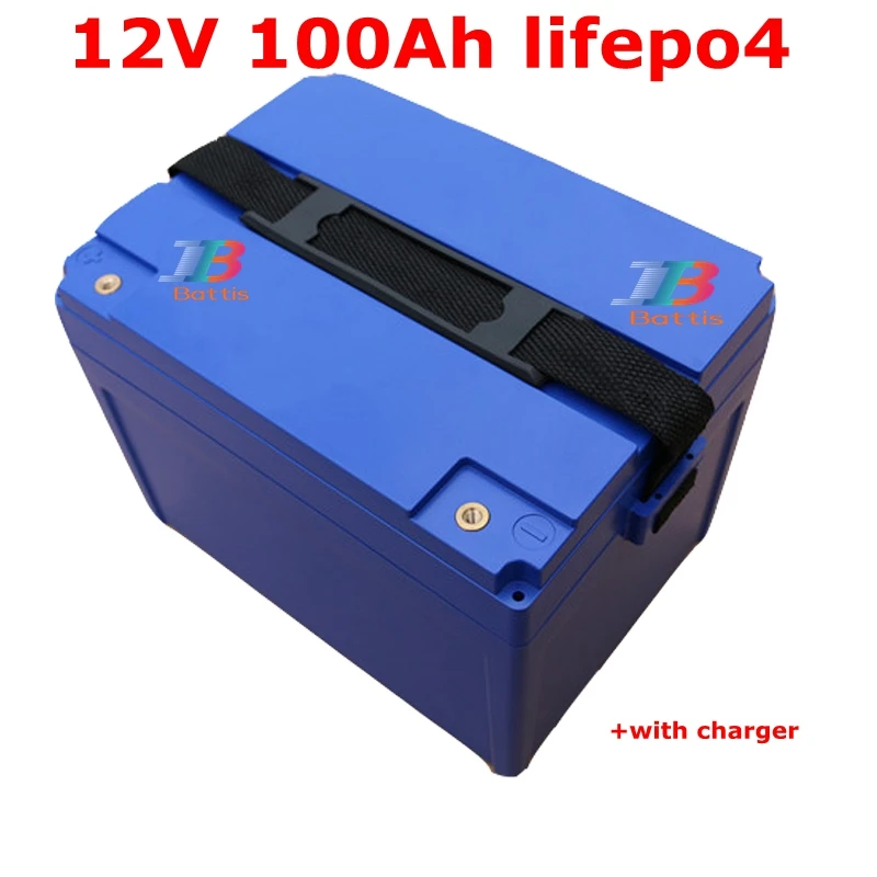 Водонепроницаемый Литий-железо-фосфатный аккумулятор 12 в 100 ач с системой BMS для