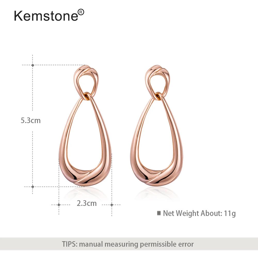 Серьги-подвески Kemstone женские из сплава Висячие ювелирные изделия цвета розового