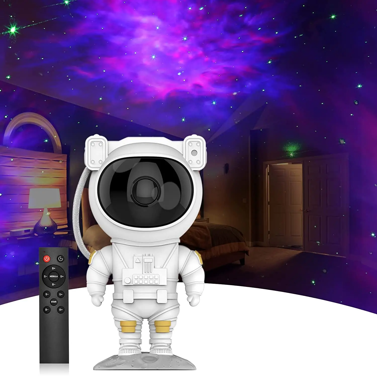 

проектор звездного неба Астронавт галактика Звездный проектор ночной свет дети звездное небо таймер дистанционное управление лампа для де...