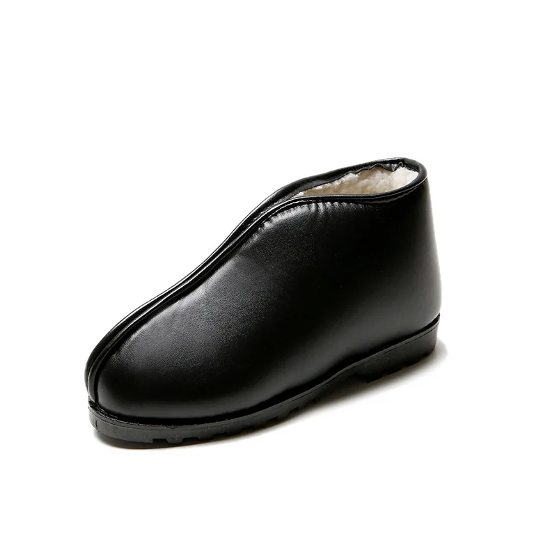 

Winter New Old Beijing Cloth Shoes Women's Cotton Shoes The Aged Non-slip Platform Warmth Plush Plush Slipper Woman Flats Boots
