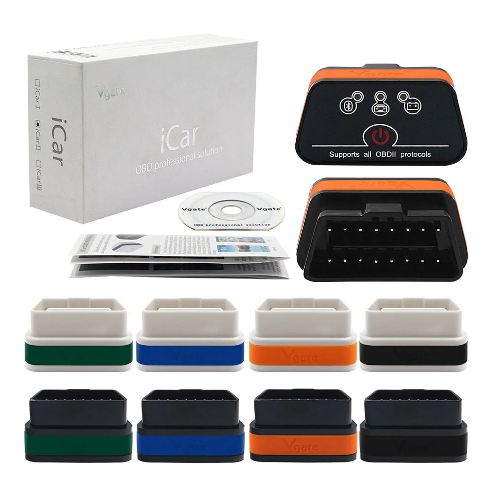 Автомобильный сканер Vgate Icar2 Bluetooth WIFI V1.5 Icar 2 Wi Fi для IOS/Android/ПК OBD2 диагностический