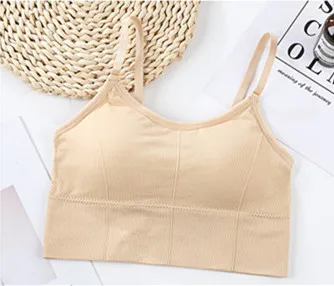 

Hantan Fashion Cotton Wrapped Bra Sling Underwear Girls Sports Vest Comfortable Breathable No Steel Ring Women