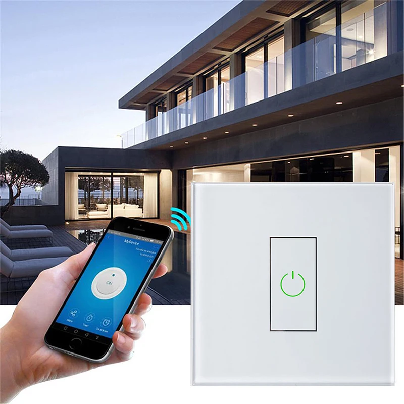 

Tuya Smart WiFi+Bluetooth voice remote control remote touch control EU/US 20A high power switch
