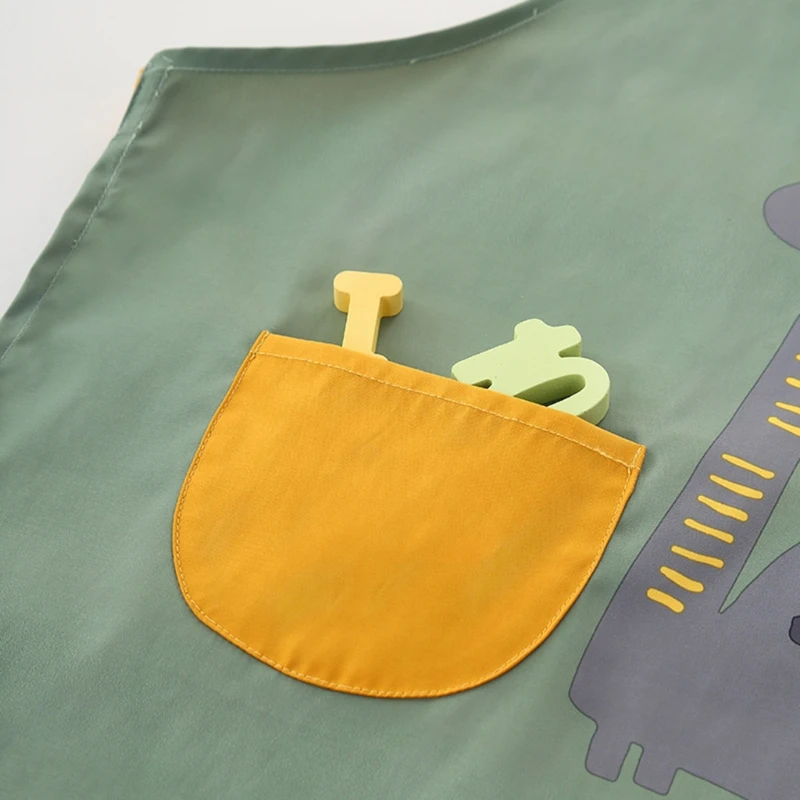 

3-12 Years Baby Girl Boy Waterproof Adjustable Painting Apron with Sleeves Set