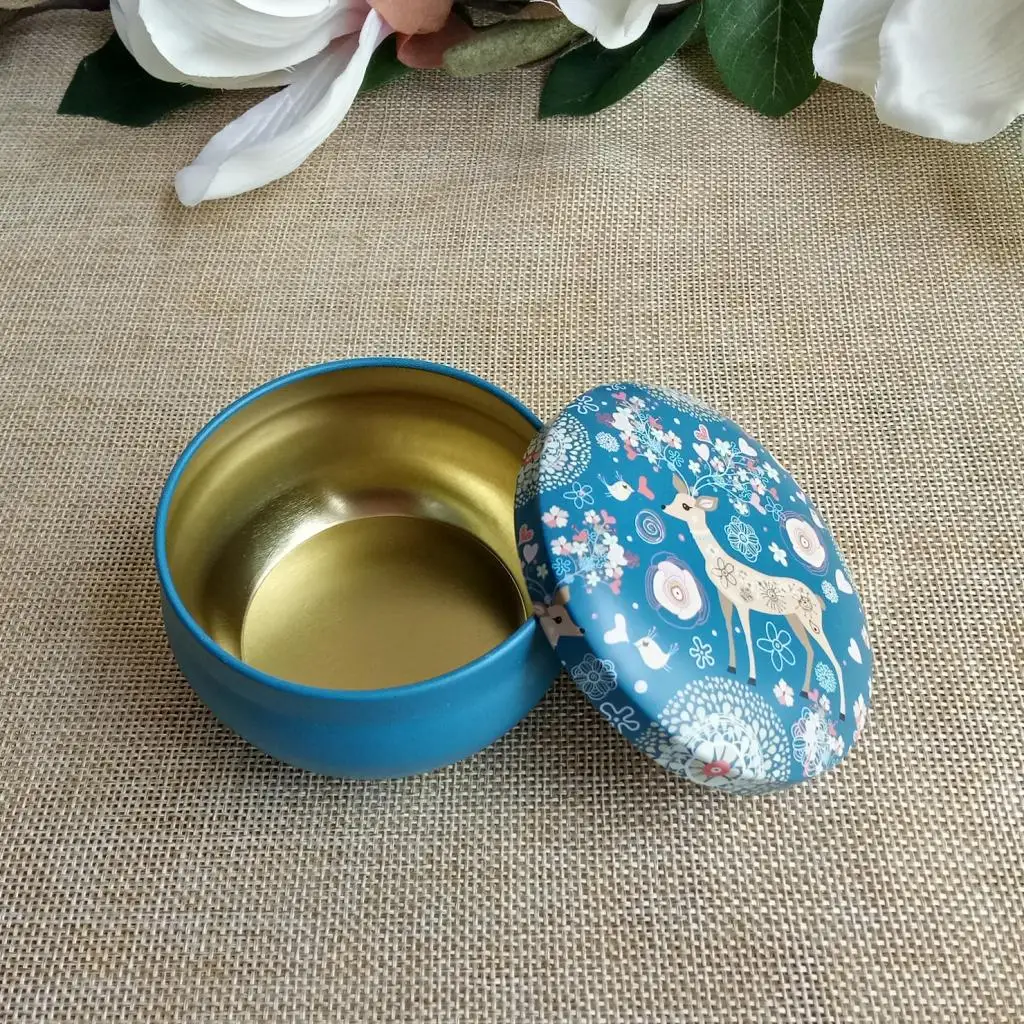 5 лося Сад большие круглые металлические банки для свечей искусства и ремесел