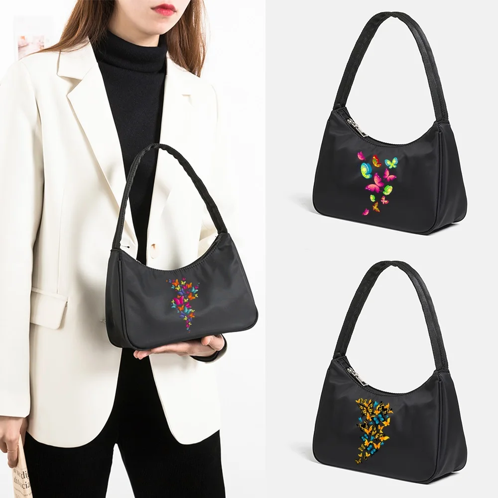 

Butterfly Print Underarm Shoulder Bags for Women 2022 Trending Shoulder Handbags Purses Female Casual Travel Handbag Tote Bags
