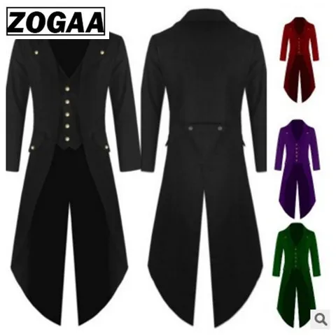 Мужской Готический пиджак фрак в стиле стимпанк костюм для костюмированной