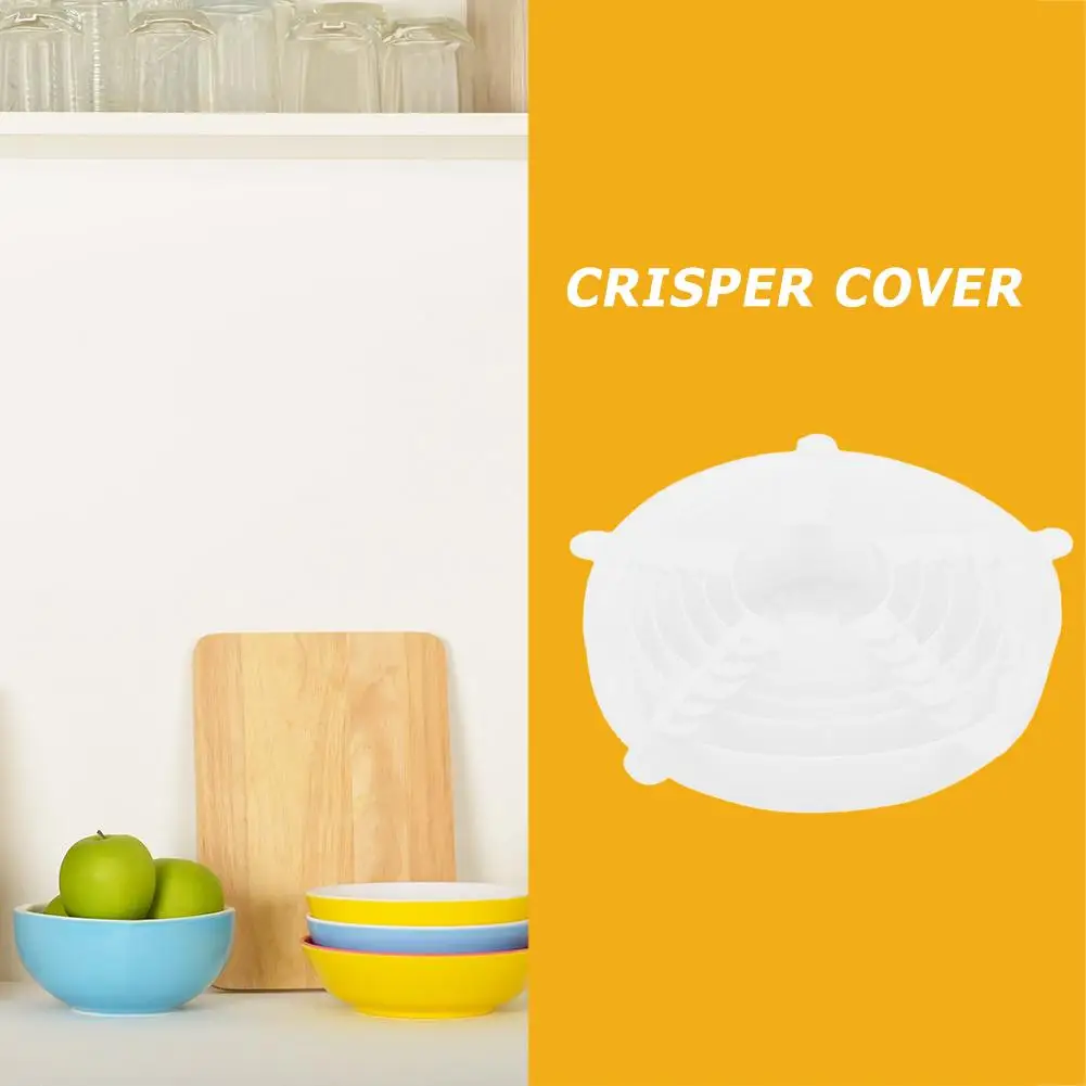 

6 Pcs Reusable Silicone Environmental Food Seal Cover Fresh Keeping Wrap Stretch Lids Saran Kitchen Wraps Food Organizer