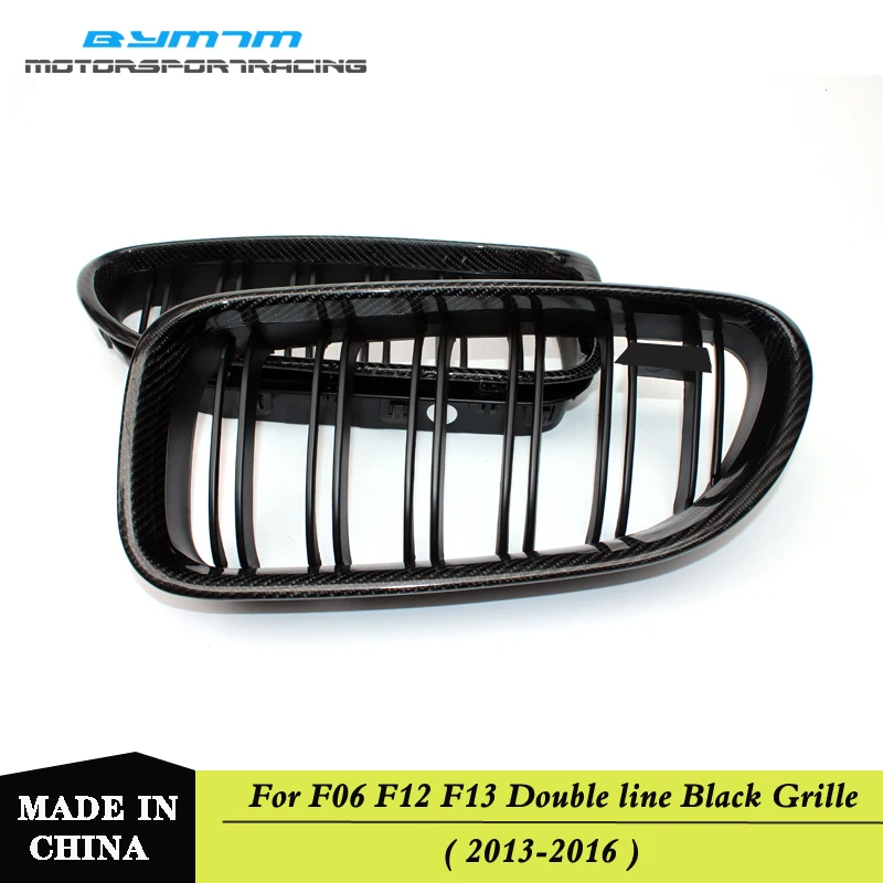 

Two line ABS Coloer Carbon black Grille Fit For BMW 6-Series F06 F12 640i 650i