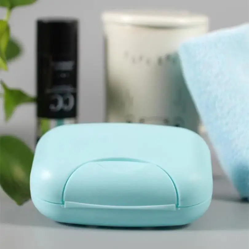 

Portable Travel Soap Box Waterproof Sealing Leak Proof Soap Box Tape Cover Lock Student Dormitory Manual Soap Box