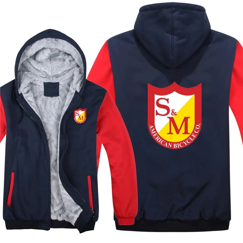 

Толстовка мужская зимняя с капюшоном и логотипом «S & M»