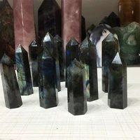 labradorite wand points quartz crystal natural stones healing gemstones reiki decoration