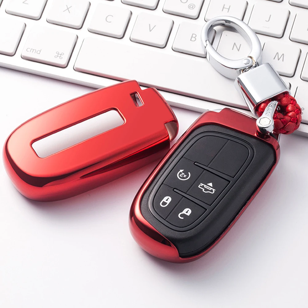 1 шт. глянцевый красный дистанционный умный чехол для ключей FOB мягкий подходит