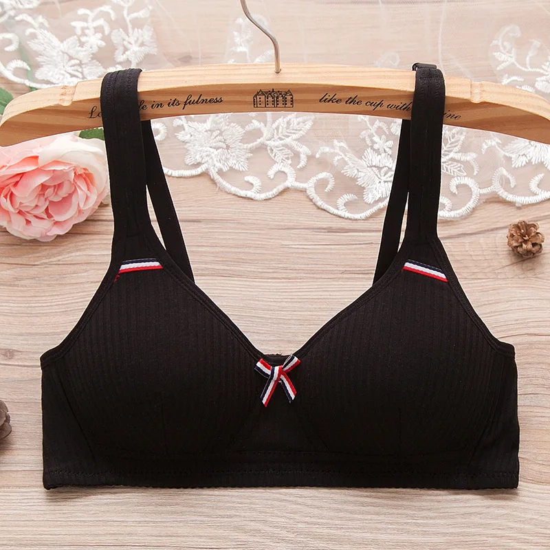 

Хлопковые Бесшовные бюстгальтеры для девочек, бюстгальтеры пуш-ап без косточек, нижнее белье A B, сексуальный бюстгальтер без косточек, три ч...