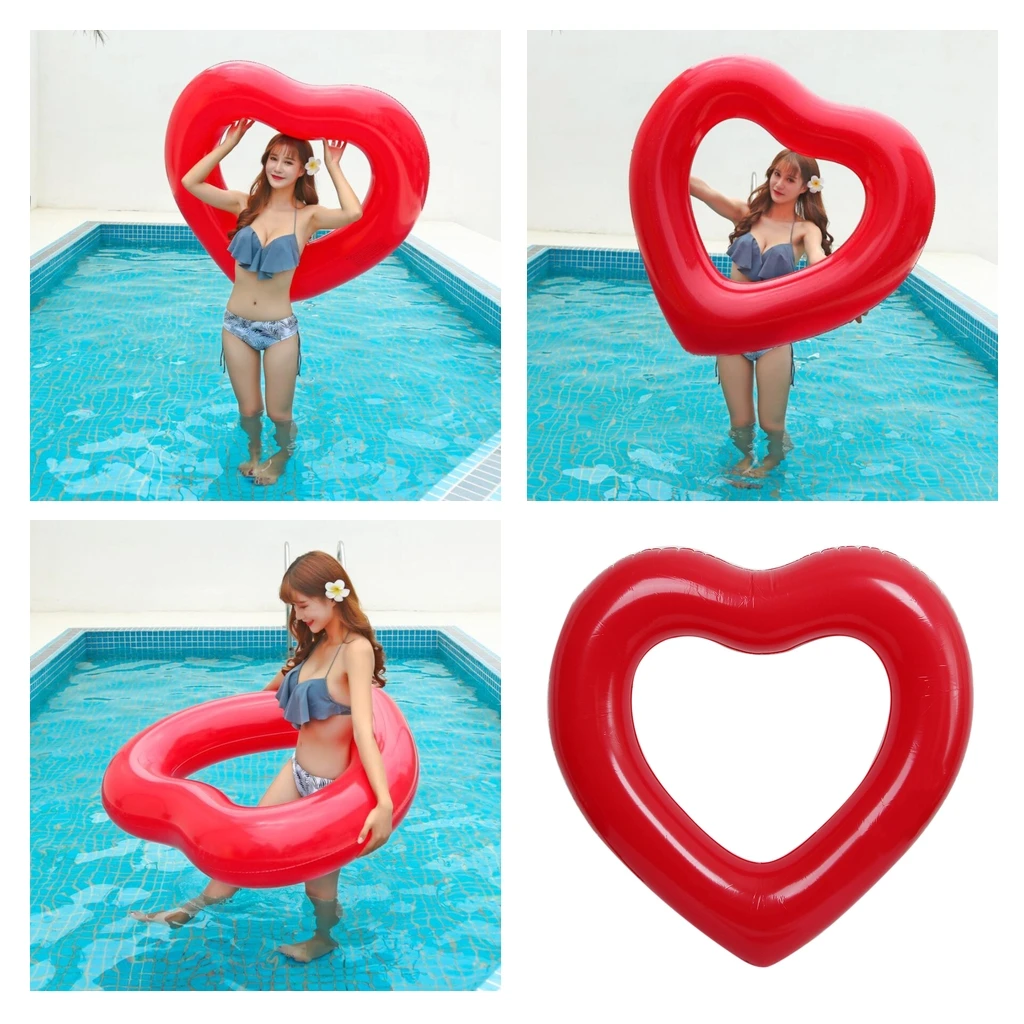 Надувной комплект для плавания с красным сердцем лето бассейн отдыха | Спорт и