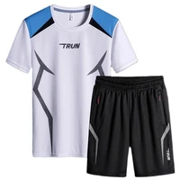 new summer thin round neck short sleeve shorts fitness running mens suit student basketball breathable clothes