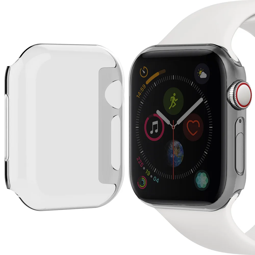 Чехол для часов Apple Watch band крышка 44 мм 40 42 38 цветная рамка ПК iwatch series 5 4 3 6 SE |