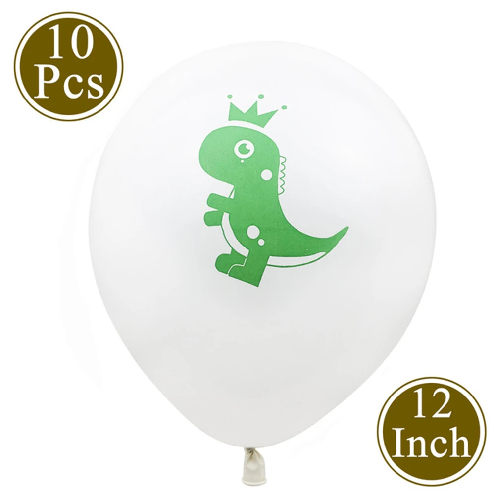 

ZLJQ 9pcs Dinosaur Party Supplies Dino Birthday Party Decorations For Kids Cake Topper And Banner Latex Balloon Dino Jungle The
