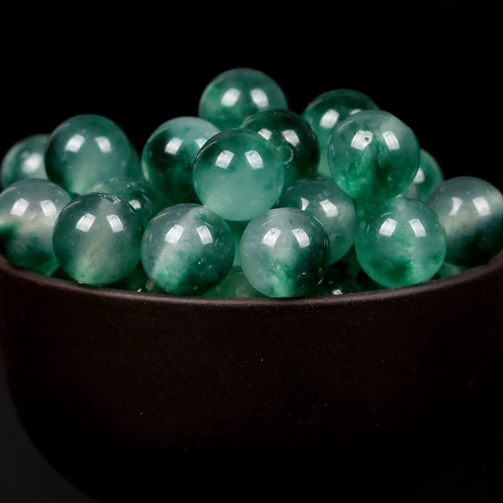 

Натуральный зеленый халцедон, камень, круглые бусины россыпью, бриллиантовый браслет, ожерелье 4 6 8 10 12 мм