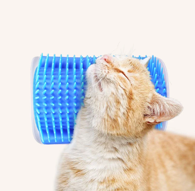 

Cats Brush Corner Cat Massage Self Groomer Comb Brush Cat Rubs the Face with a Tickling Comb Cat Product Device With Catnip