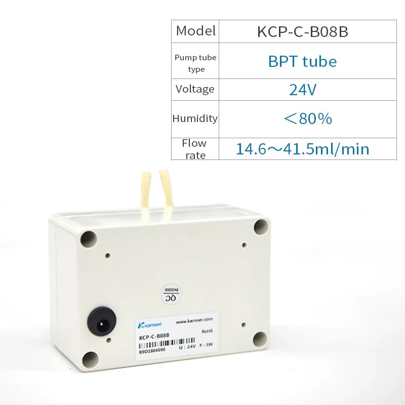 Kamoer KCP-C 24V интеллигентая(ый) перистальтический насос водяной насос машина с мотором постоянного тока красочные насадка насоса для лаборатории - Напряжение: KCp-c-B08b