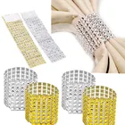 1 шт. золотистые серебристые кольца для салфеток, стульев, пряжки для украшения свадебного стола, ремесла, держатель для банты со стразами, товары ручной работы для вечеринок