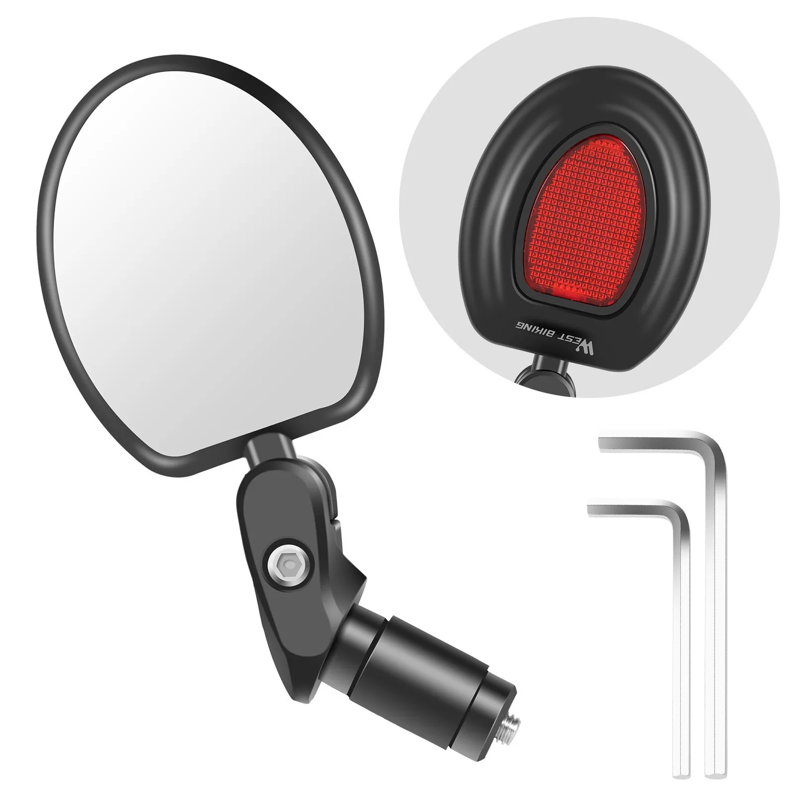 

Universal Bike Rearview Mirror 360 Rotation Adjustable Anti-glare Coating Cycling Rear View Road Bicycle Handlebar Mirrors