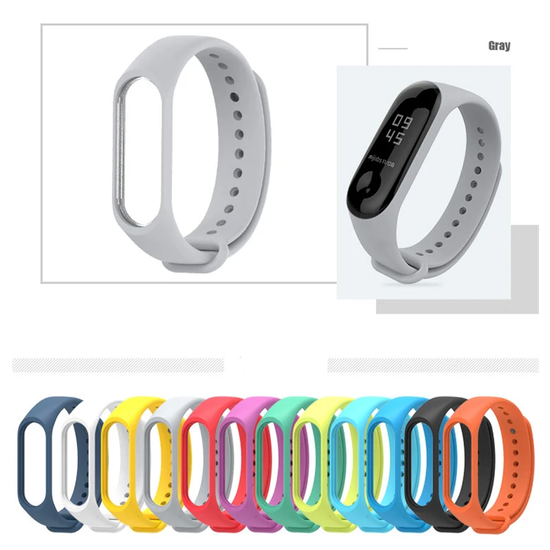 Ремешок силиконовый для xiaomi Mi Band 5 3 4 сменный Браслет наручных часов 2 аксессуары