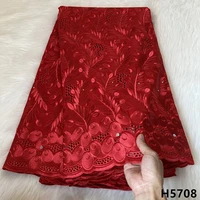 5 yards swiss voile latest high qaulity swiss voile in switzerland red 100 african lace fabric 2021 for sewing clothing