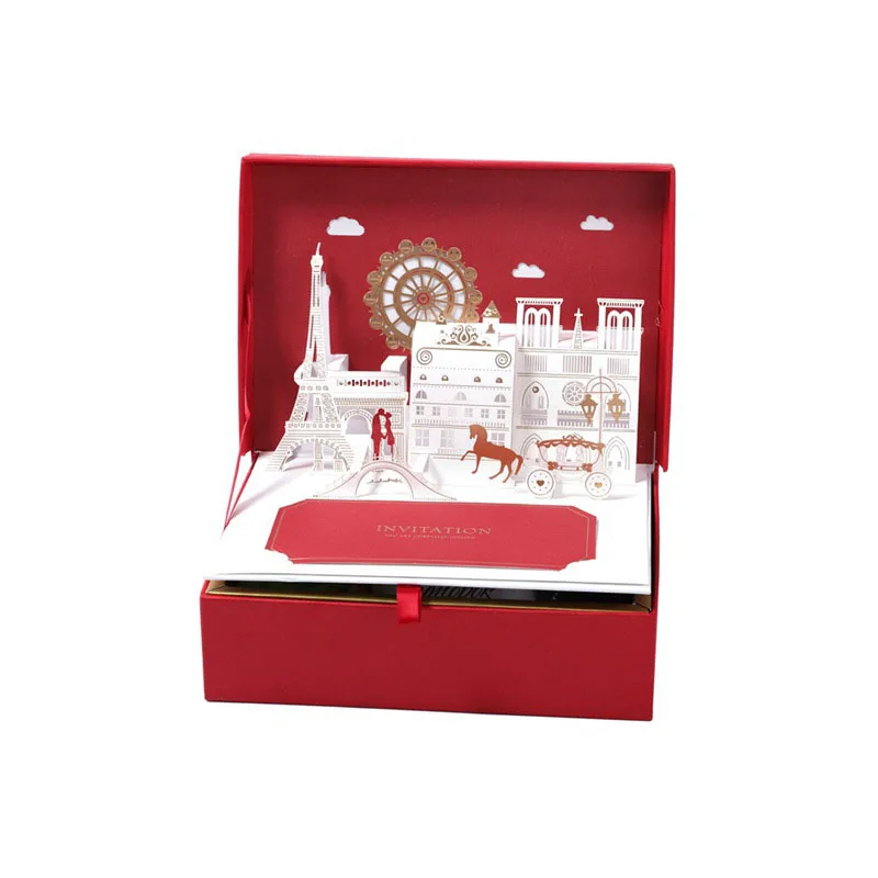 1 Набор креативных 2 в картонных свадебных подарочных коробок коробка конфет + 3D