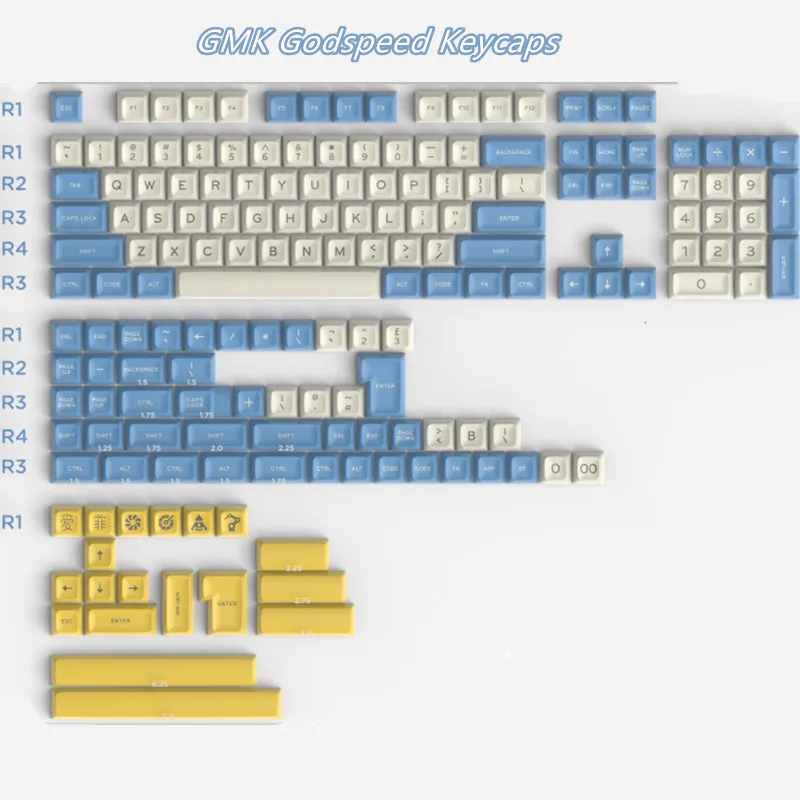 Клавиатура SA Profile GMK Godspeed из АБС-пластика 172 клавиш полный набор для механических