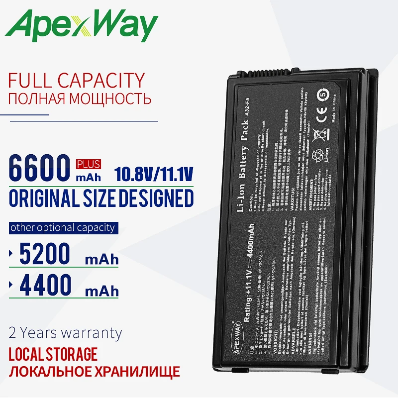 ApexWay 11 1 В 6 ячеек Аккумулятор для ноутбука ASUS A32 F5 X50R X50RL X50SL X50SR X50V X50VL X50 X50C X50Gi X50M X50N 70