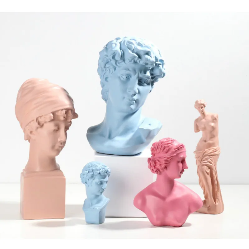 Скандинавский минималистичный эскиз портрет украшение для гостиной гипс статуя