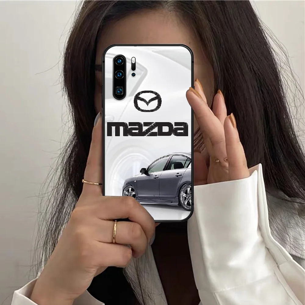 

JDM Car M-Mazdas Phone Case For HUAWEI P 10 20 30 40 Pro Lite Smart Plus Z 2019 Nova 7i 5T black Shell Painting Etui Soft Back