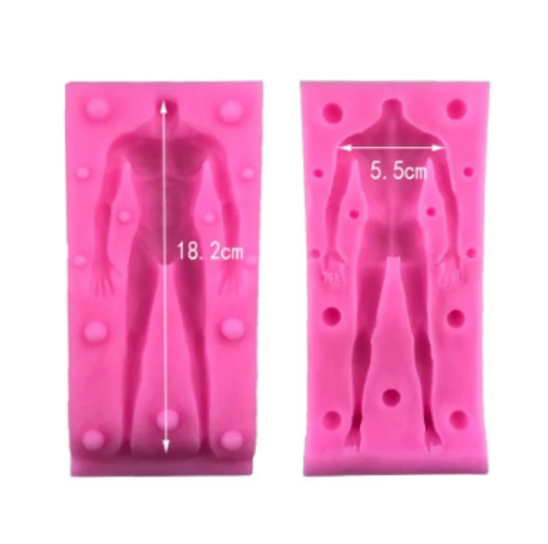 

Doll Body Shape Silicone Mold Creative Manikin Fondant Cake Chocolate Baking Mold DIY Handmade Clay Craft Plaster Silicone Molds