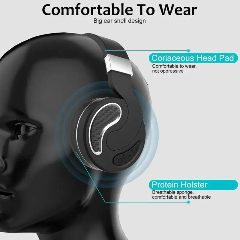 

Gaming Headset Earphone Earbud Bluetooth V5.0 Wireless Headset Cancelling Headphone Ear Noise Foldable Stereo Headphones J9G5