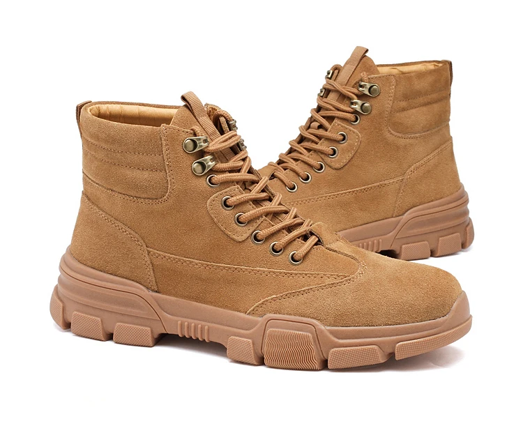 

Winter new breathable Martin boots with men's trend workwear boots Korean version of high-help canvas shoes men's shoes