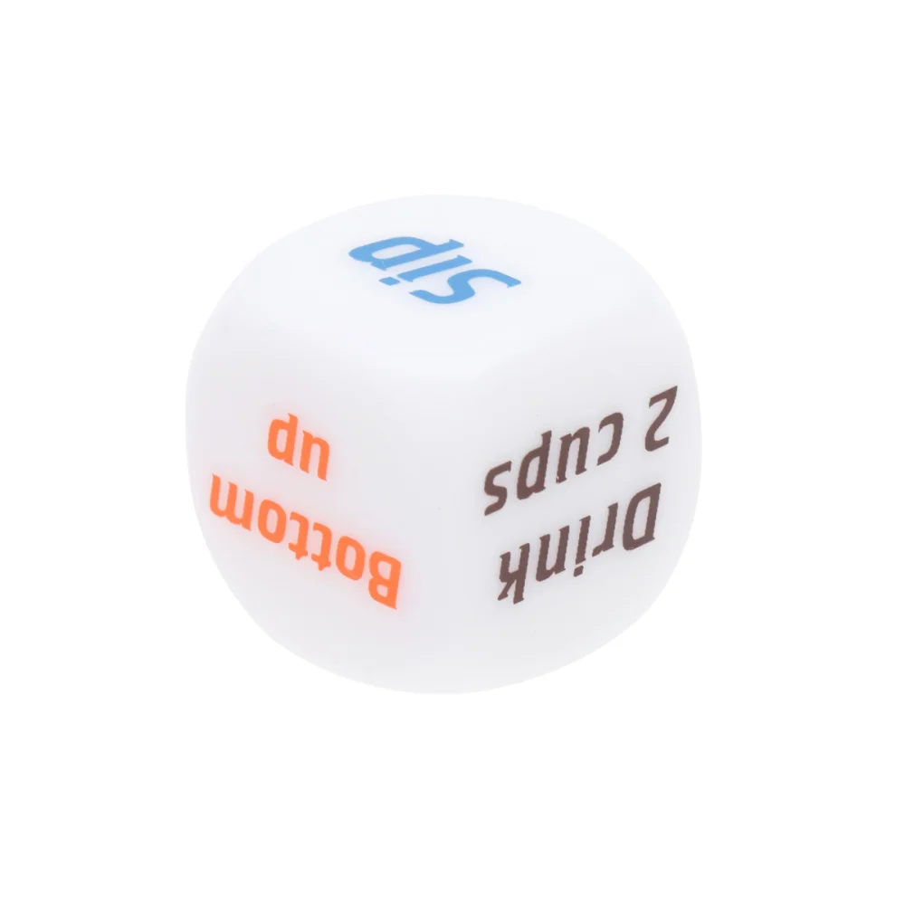 

6Pcs 2CM English Drinking Game Dice Creative Entertainment Dice for Bar KTV Club