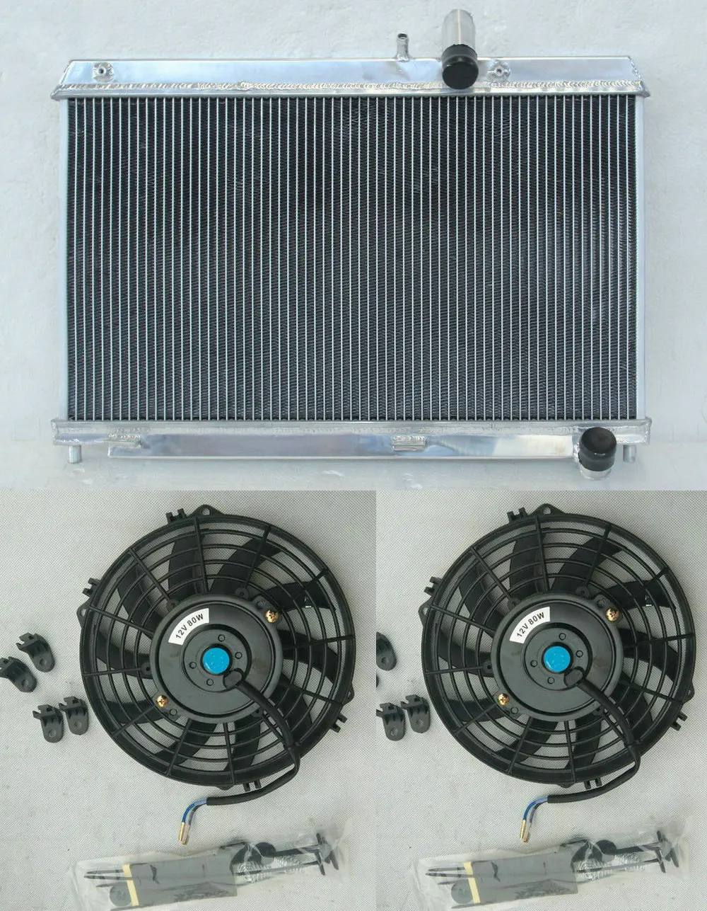 Radiator And Fan Алюминиевый радиатор для Mazda RX8 RX-8 FE Series 1 13B MSP SE17 Coupe Renesis 4 порта поворотный 1.3л бензин 2003-2008 MT& вентиляторы - Цвет: Radiator And Fan