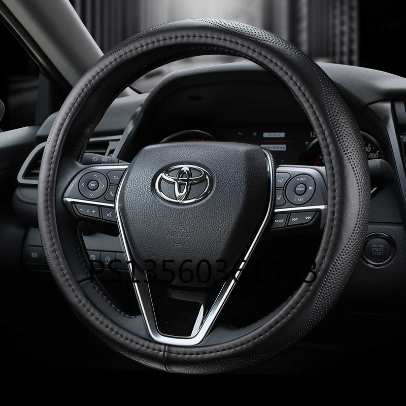

Suitable for Toyota Corolla Camry Avalon IZOA Highlander Levin Reiz Crown Prado CHR RAV4 Veranda leather steering wheel cover